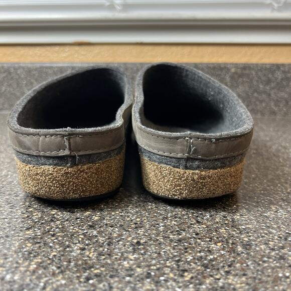 Haflinger Grizzly Wool Clogs Slippers Mens EU 46 US 13 Gray Slip On Comfort Mule - Picture 9 of 10